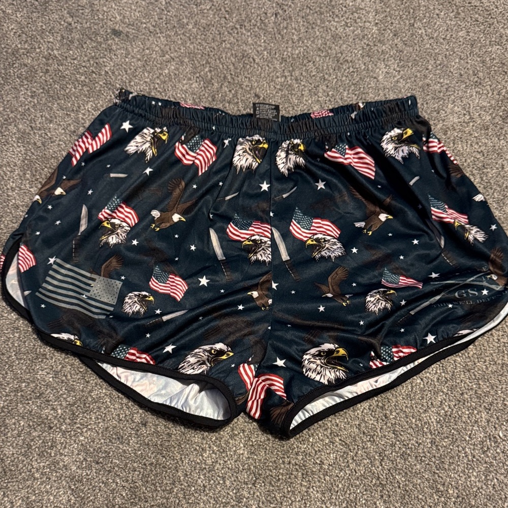 Grunt Style Men's Blue Patriotic Athletic Shorts